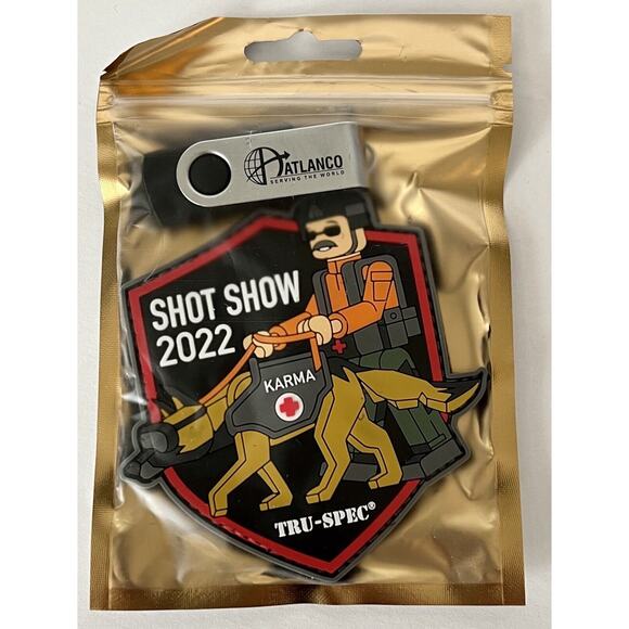 Tru-Spec 2022 SHOT SHOW Media Kit Lego Man K9 PVC Morale Patch W Memory Stick - Picture 1 of 3